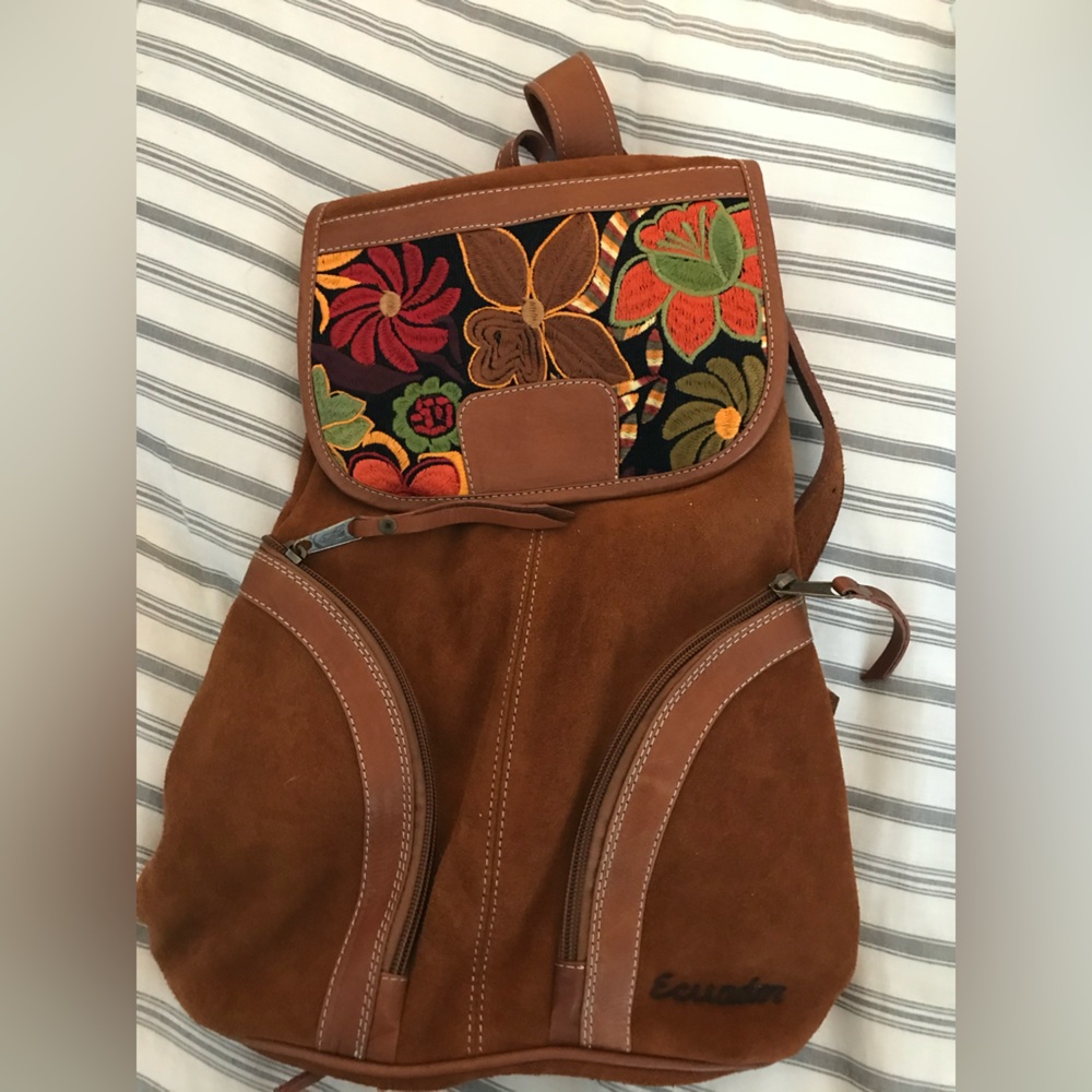Ladies Suede Backpack